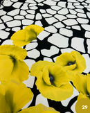 SATIN - 29 PAPAVERO GIALLO DEGRADÈ FONDO NERO E BIANCO