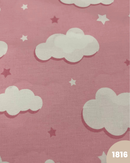 COTONE 100% - 1816 NUVOLE FONDO ROSA