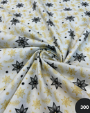 COTONE 100% - 300 STELLA DI NATALE NERA FONDO BIANCO