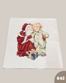 PANNELLO GOBELIN CINIGLIA  - 842 BAMBINO E BABBO NATALE