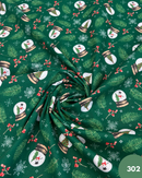 COTONE 100% - 302 ALBERO DI NATALE FONDO VERDE