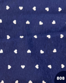 COTONE ARREDAMENTO - 808 CUORE BIANCO FONDO BLU