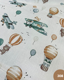 COTONE 100% - 308 ORSETTO E VOLPE IN AEROPLANO