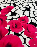 SATIN - 30 PAPAVERO FUCSIA DEGRADÈ FONDO NERO E BIANCO