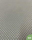 COTONE 100% - 641 POIS BIANCO FONDO VERDE