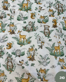 COTONE 100% - 310 ANIMALI FOGLIA VERDE