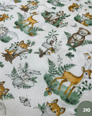 COTONE 100% - 310 ANIMALI FOGLIA VERDE