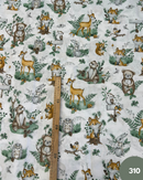 COTONE 100% - 310 ANIMALI FOGLIA VERDE