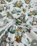 COTONE 100% - 310 ANIMALI FOGLIA VERDE