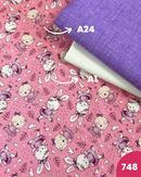 COTONE ARREDAMENTO - 748 CONIGLIETTO E ORSETTO FONDO ROSA