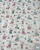 COTONE 100% - 312 CONIGLIETTO DONDOLO ROSA E CELESTE