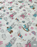 COTONE 100% - 312 CONIGLIETTO DONDOLO ROSA E CELESTE