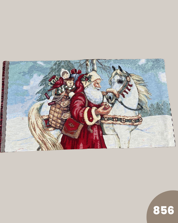 PANNELLO GOBELIN RETTANGOLARE - 856 BABBO NATALE CON CAVALLO