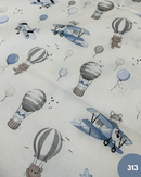 COTONE 100% - 313 ORSETTO AEROPLANO CELESTE E GRIGIO