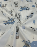 COTONE 100% - 313 ORSETTO AEROPLANO CELESTE E GRIGIO