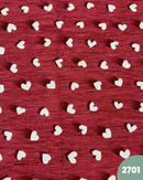 COTONE ARREDAMENTO - 2701 CUORI FONDO BORDEAUX
