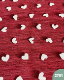 COTONE ARREDAMENTO - 2701 CUORI FONDO BORDEAUX