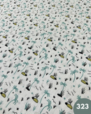 COTONE 100% - 323 PALME E RONDINI FONDO BIANCO