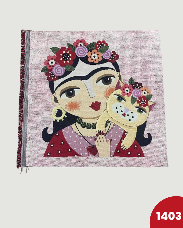 PANNELLO GOBELIN - 1403 FRIDA CARTONE FONDO ROSA