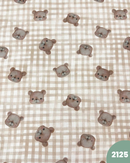 COTONE 100% - 2125 ORSETTO FONDO QUADRETTO BEIGE