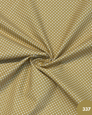 COTONE 100% - 337 POIS BIANCO FONDO SENAPE