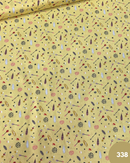 COTONE 100% - 338 FRECCIA E PIUMA INDIAN FONDO SENAPE