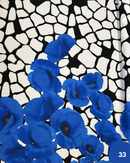 SATIN - 33 PAPAVERO COBALTO DEGRADÈ FONDO NERO E BIANCO