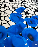 SATIN - 33 PAPAVERO COBALTO DEGRADÈ FONDO NERO E BIANCO