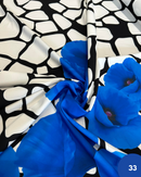 SATIN - 33 PAPAVERO COBALTO DEGRADÈ FONDO NERO E BIANCO