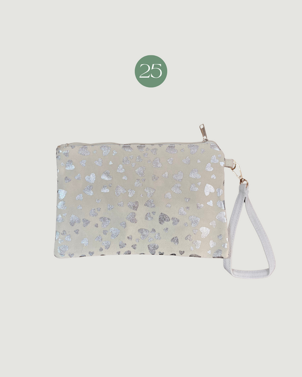 POCHETTE FANTASIA CUORICINO LUREX ARGENTO - 25