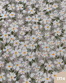 COTONE ARREDAMENTO - 1774 MARGHERITE FOGLIE VERDI