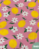 JERSEY DI COTONE - 1949 LIMONI FONDO ROSA