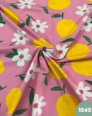 JERSEY DI COTONE - 1949 LIMONI FONDO ROSA