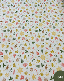 COTONE 100% - 345 RENNA, CAVALLUCCIO E FIOCCO DI NEVE ORO