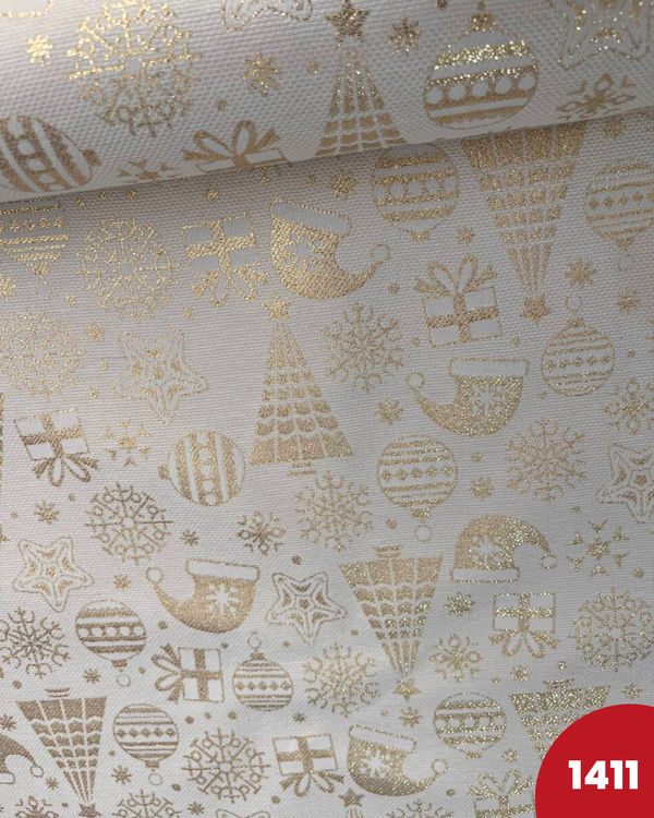 PANAMA DIGITALE LUREX - 1411 DECORAZIONI NATALIZIE ORO