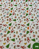 COTONE 100% - 346 BABBO NATALE E PUPAZZO DI NEVE