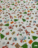 COTONE 100% - 346 BABBO NATALE E PUPAZZO DI NEVE