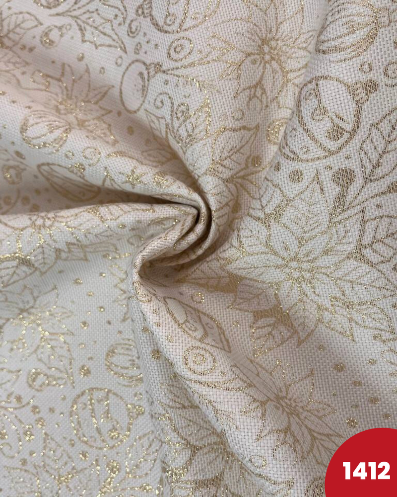 PANAMA DIGITALE LUREX - 1412 STELLE DI NATALE ORO