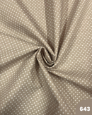 COTONE 100% - 643 POIS BIANCO FONDO BEIGE