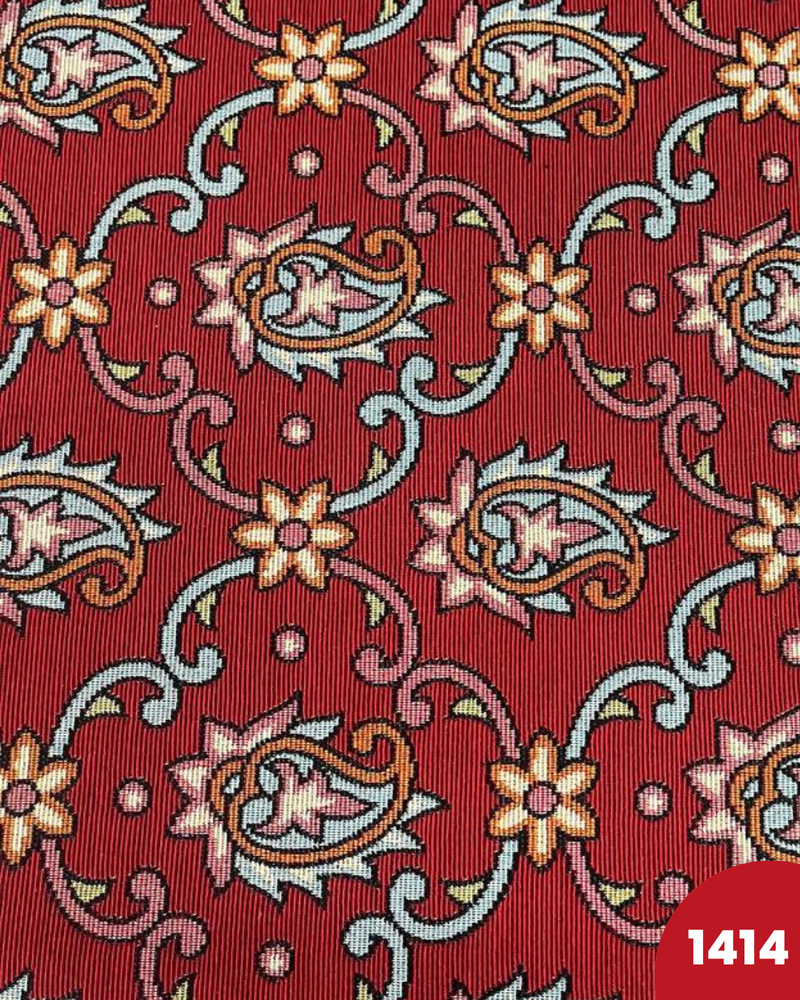 BROCCATO 1414 - FONDO ROSSO