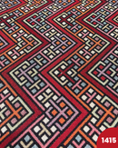 BROCCATO 1415 - ZIG ZAG FONDO ROSSO