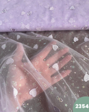 TULLE LILLA RICAMO CUORICINO - 2354