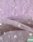 TULLE LILLA RICAMO CUORICINO - 2354