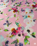 SATIN LUCIDO - 35 FIORI FONDO ROSA