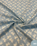 COTONE 100% - 365 UNICORNO BIANCO FONDO CELESTE