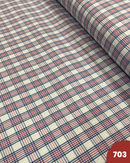 COTONE 100% - 703 QUADRETTO PICCOLO BLU E ROSSO