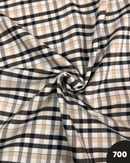 COTONE 100% - 700 QUADRETTO GRANDE BEIGE E NERO