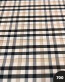 COTONE 100% - 700 QUADRETTO GRANDE BEIGE E NERO