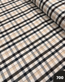 COTONE 100% - 700 QUADRETTO GRANDE BEIGE E NERO