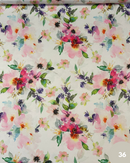 SATIN LUCIDO - 36 FIORI FONDO BIANCO SETA